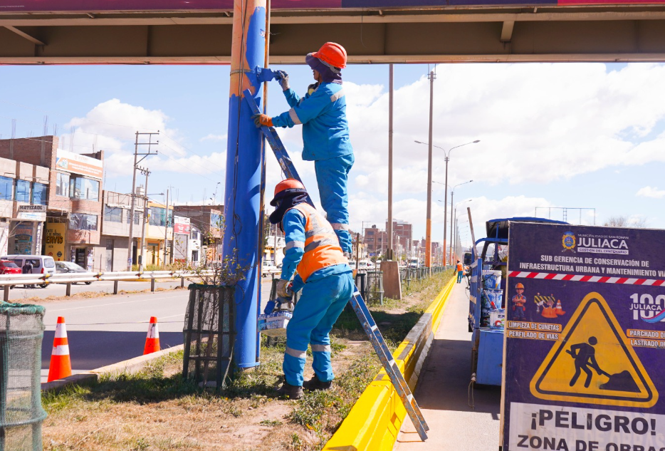 Juliaca | Municipalidad intensifica trabajos de mantenimiento en la Av. Mártires del 4 de Noviembre
