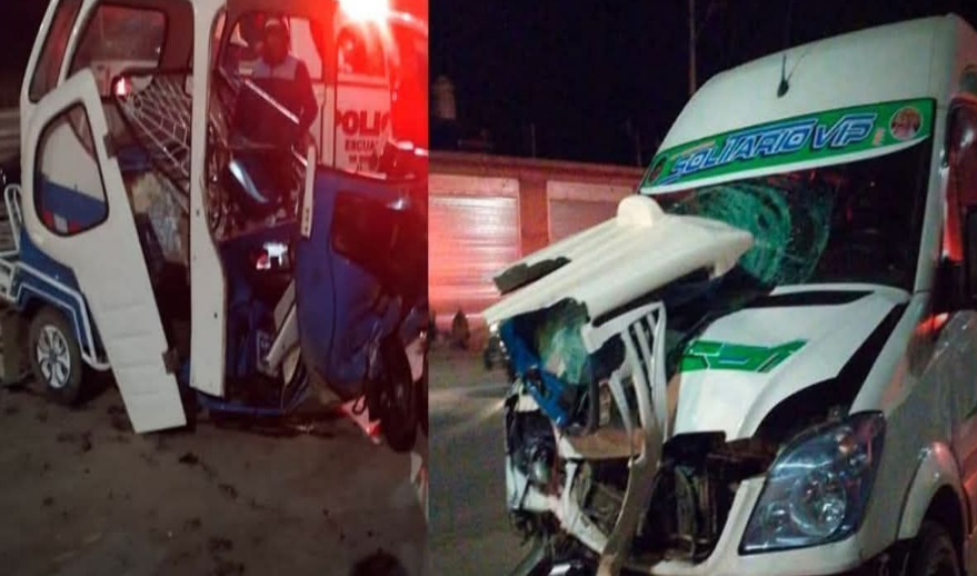 Juliaca | Conductor de mototaxi pierde la vida tras choque con minivan en la ruta Juliaca–Huancané