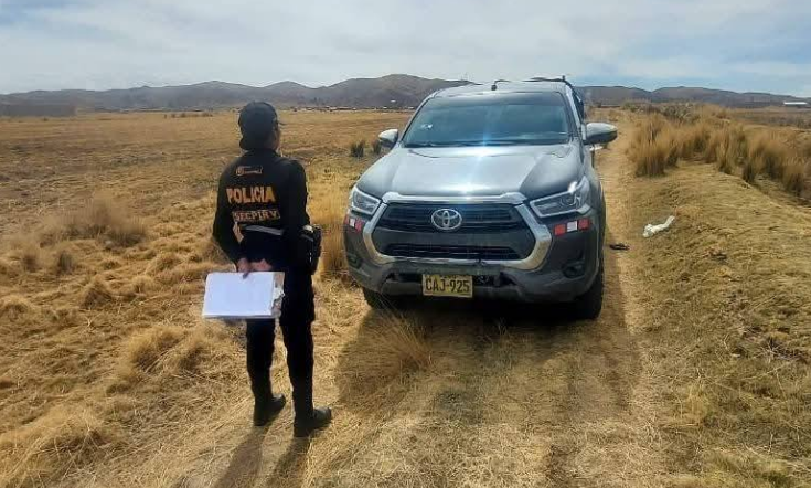 Juliaca | Policía recupera vehículo robado a mano armada en menos de un día
