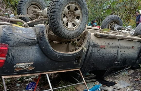 Sandia | Trabajador municipal muere en accidente tras caída de camioneta en Alto Inambari