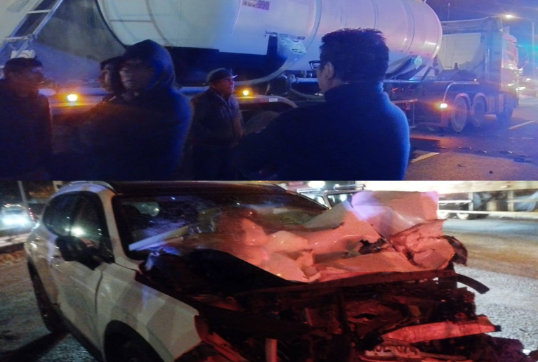 Juliaca | Conductor en aparente estado de ebriedad provoca accidente y abandona vehículo en salida Puno